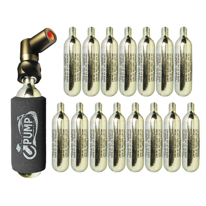 UPUMP ESSENTIAL TYRE INFLATOR KIT "TWIST n' GO" + 16G CO2 CARTRIDGES INCLUDED (Sets of 5, 10, 15, 20 Available) 10.99£ - 20.99£